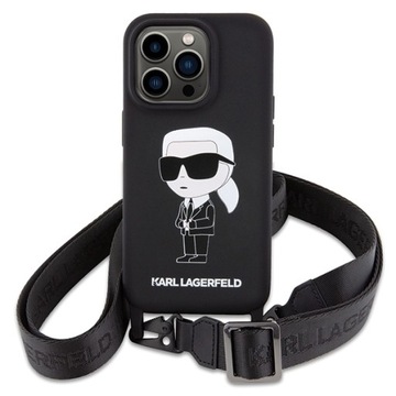 Etui KARL pokrowiec +Smycz na Szyję Ramię obudowa case do iPhone 15 Pro Max