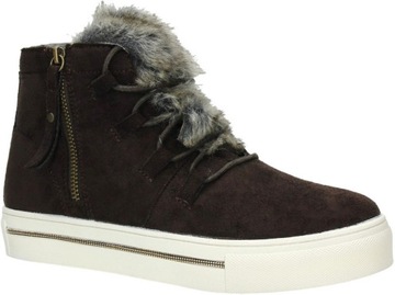 Sneakersy XTI 48551 brązowe brązowy r. 39
