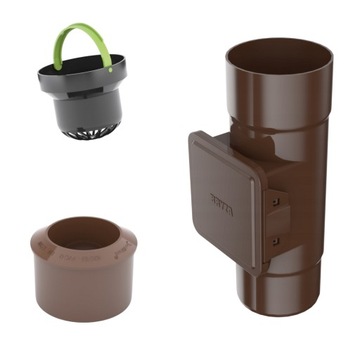 CZYSZCZAK RYNNA BRYZA 110mm + redukcja 90mm BRĄZ