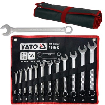 Клавики с плоскими онками 8-24 12 шт. YT-0362 Yato