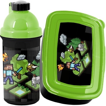 BIDON ŚNIADANIÓWKA GRA GAMER MINECRAFT KOMPLET GRY