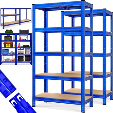 2x Regał magazynowy metalowy warsztatowy garaż 180x90x40cm piwnica sklepowy