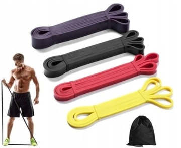 ZESTAW 4 GUM DO ĆWICZEŃ POWER BAND GUMY OPOROWE