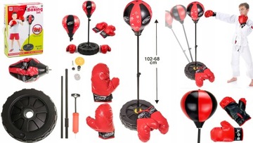 ДЕТСКИЙ БОКСЕРСКИЙ НАБОР ПЕРЧАТКИ ГРУШКА БОКСЕРСКАЯ ГРУШКА