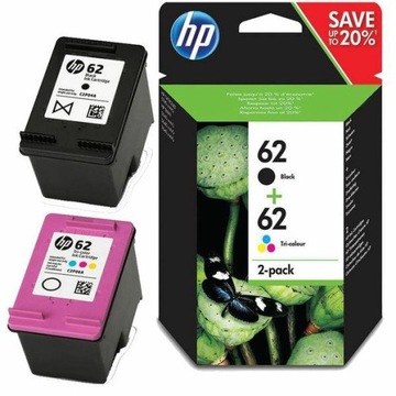 Zestaw 2xTusz Hp 62 N9J71AE Black 4ml+Color 4,5ml