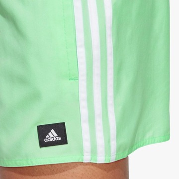 Szorty Męskie Adidas 2 Kieszenie Plażowe Spodenki Do Kąpieli Zielone S