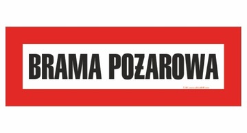 Znak BRAMA POŻAROWA T240 230/680