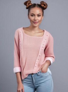 062 Теплый свитер Жемчужный жемчужный