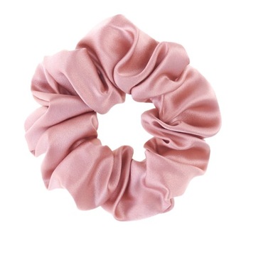 Scrunchie jedwabna ALMANIA - brudny róż
