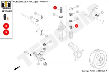 КРЫШКА ПЕРЕДНЕГО АМОРТИЗАТОРА ЛЕВАЯ ПРАВАЯ AUDI SEAT SKODA VW