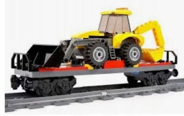 LEGO City 60098 wagon z koparką np.do 60052,60198
