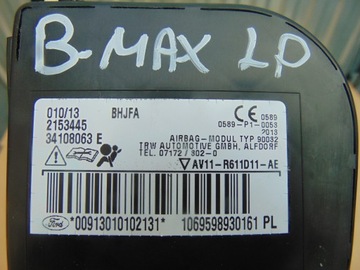 FORD B MAX AIR NÁDRŽ ULOŽENÍ W SEDADLO SEDAČKA LEVÝ ORIGINÁLNÍ
