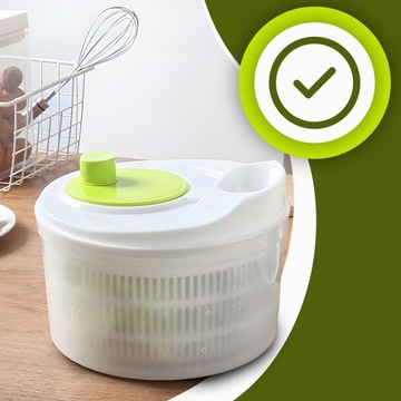 WIRÓWKA DO SAŁATY SUSZARKA DUŻA MISKA DO WARZYW OWOCÓW OSUSZACZ CEDZAK 2.7L