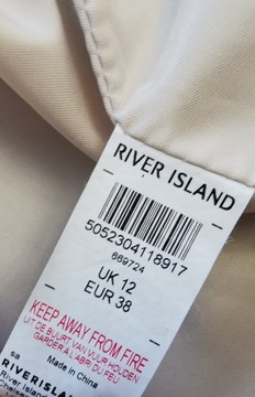 RIVER ISLAND - Czarna Skórzana Damska Ramoneska M