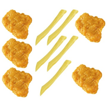 ŁADNE ZDJĘCIA SZTUCZNE FRYTY FAŁSZYWY KURCZAK