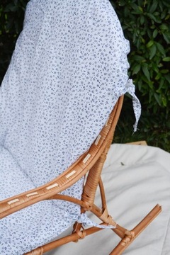 Плетеное кресло-качалка NATURAL, подушка MIX