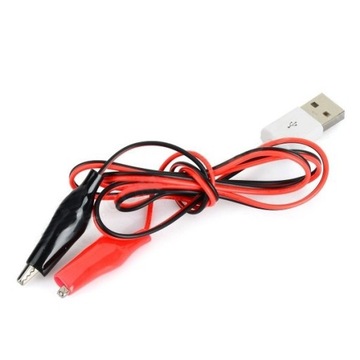 KABEL USB A Z KROKODYLKAMI L=80CM