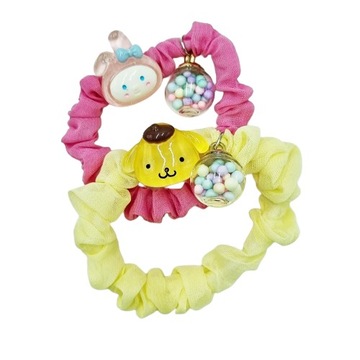 Gumki gumka do włosów typu scrunchie 2 sztuki Pompompurin i My Melody
