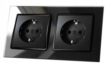 GNIAZDO GNIAZDKO ELEKTRYCZNE SCHUKO SZKLANE SZKŁO