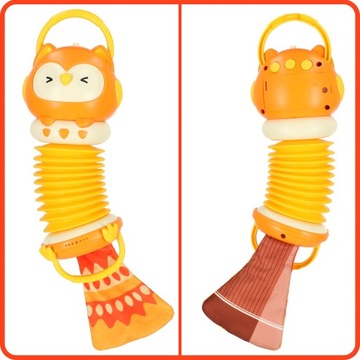 Гармония детская, голубая сова, играющая светодиодная, 30см