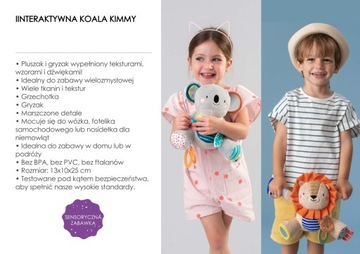 Интерактивная плюшевая игрушка Коала Кимми с прорезывателем Taf Toys 0м+