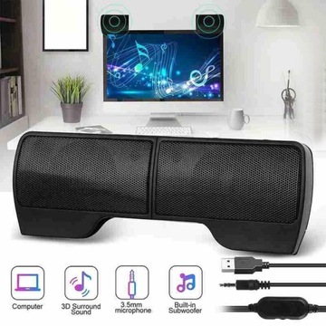 Компьютерный динамик Mini USB со звуковой панелью Clip MP3