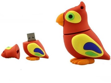 PENDRIVE USB SZYBKI FLASH DRIVE ULTRA PAMIĘĆ ZAWIESZKA PREZENT PAPUGA 16GB