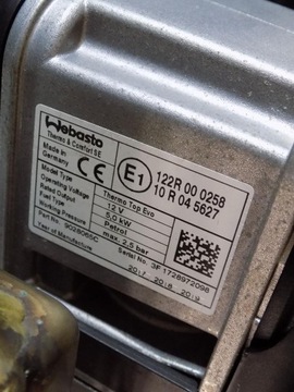 VW TRANSPORTER T6 WEBASTO ОТОПЛЕНИЕ 7E0819008L