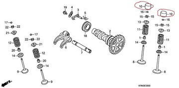 Szklanka ZAWORU SSĄCEGO HONDA CRF 250 R X 04-06