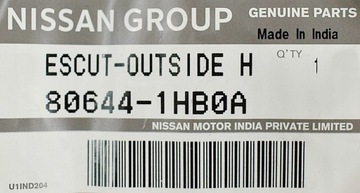 OE NISSAN 806441HB0A ZÁSLEPKA KLIKA ZÁMKU JUKE MICRA K13 CUBE ORIGINÁLNÍ