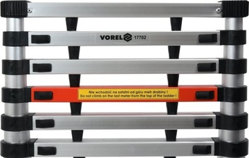 ЛЕСТНИЦА ТЕЛЕСКОПИЧЕСКАЯ АЛЮМИНИЕВАЯ 3,8 М 13 СТУПЕНЕЙ