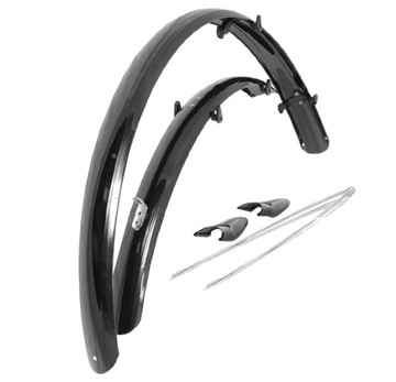 ВЕЛОСИПЕДНЫЕ КРЫЛЬЯ С КОМПЛЕКТОМ БРЫЗГОВИКОВ ПЕРЕДНИЕ ЗАДНИЕ ORION 28 x 36 мм