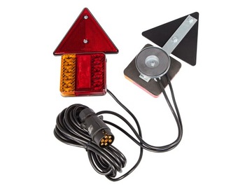 КОМПЛЕКТ ФОНАРОВ ПРИЦЕПА МАГНИТ ЗАДНИЙ СВЕТОДИОДНЫЙ КОМБИНИРОВАННЫЙ ФОНАРЬ МАГНИТ ТРЕУГОЛЬНИК
