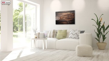 Магнитная стеклянная доска DARK WOOD 60x40см