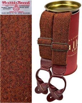 Szelki na guziki RUDE RUSTY WEŁNA HARRIS TWEED