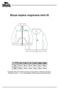 Bluza Męska rozpinana Slim Fit KRAFTY XXL