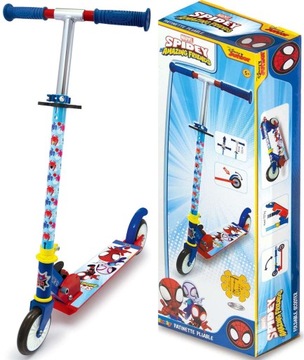 SPIDEY ДВУХКОЛЕСНЫЙ СКЛАДНОЙ САМОКАТ ДЛЯ ДЕТЕЙ С РЕГУЛИРУЕМЫМ НОЖНЫМ ТОРМОЗОМ