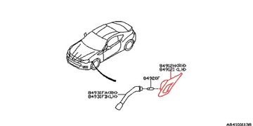 SMĚROVKA BLIKAČ SVĚTLO LAMPA KONTURA SUBARU BRZ GT86