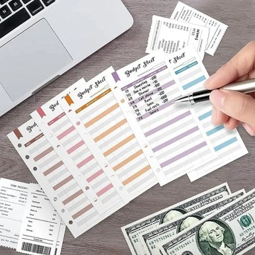 Маленький кошелек-планировщик с застежкой-молнией A7 Budget Binder