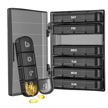Weekly Pill Organizer 7-Day Portable 28 Grids Large Daily Pill Box