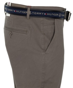 SPODNIE MATERIAŁOWE BAWEŁNIANE CIEMNO-BEŻOWE W33