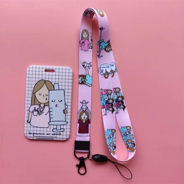 Doctor Nurse ID Card Holder Pretty Neck Strap Lanyards Name Badge Holder