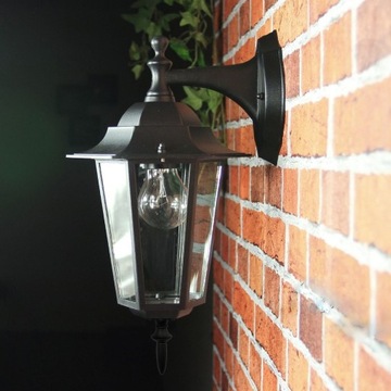 САДОВЫЙ НАСТЕННЫЙ СВЕТИЛЬНИК НАРУЖНЫЙ НАСТЕННЫЙ ФАСАДНЫЙ САДОВЫЙ СВЕТИЛЬНИК E27 ЧЕРНЫЙ