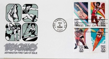 7 конвертов FDC, Игры Лос-Анджелеса, 1984 г. (США)