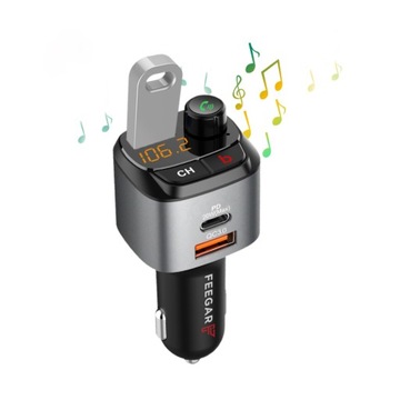 Зарядное устройство FM-передатчика Feegar Bluetooth QC 3.0 PD