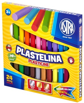 Astra PLASTELINA 24 kolory POLSKI produkt