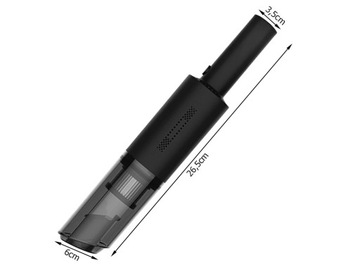 ODKURZACZ SAMOCHODOWY HEPA BEZPRZEWODOWY RĘCZNY KOŃCÓWKI 120W PX USB AKU
