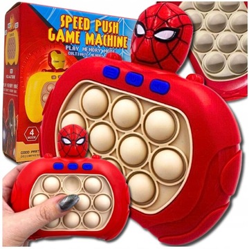 GRA ZRĘCZNOŚCIOWA POP IT ANTYSTRESOWA ELEKTRYCZNA KONSOLA SPIDERMEN