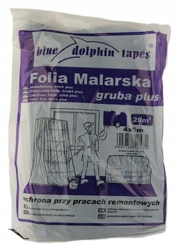 FOLIA MALARSKA OCHRONNA PLANDEKA 4M/5M GRUBA PLUS