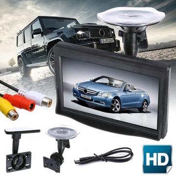 Автомобильная камера заднего вида 5-дюймовый монитор с HD-экраном